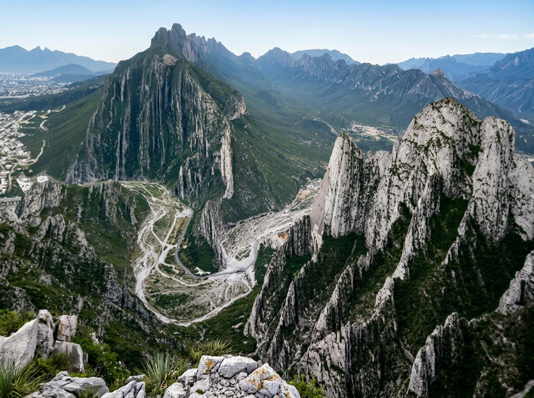 Escaladores en las paredes del Cañón de la Huasteca
